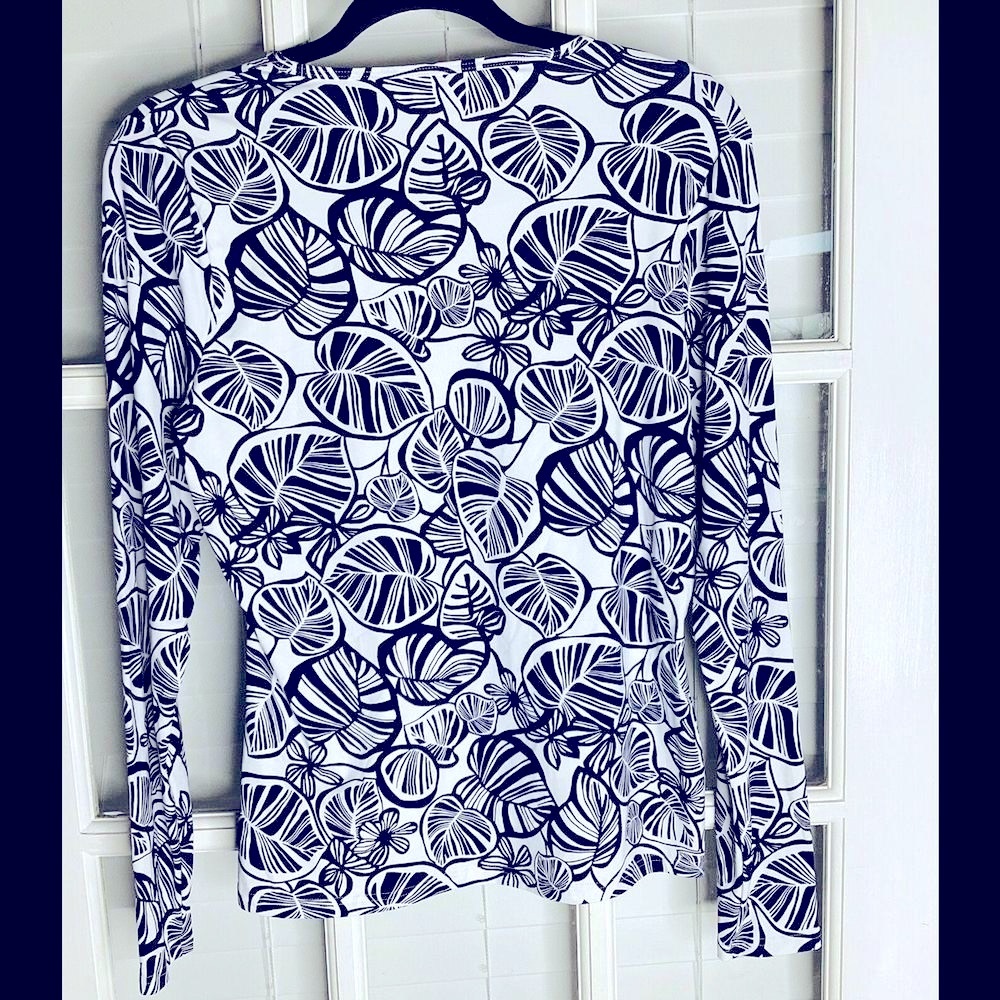 lands end women's sun protection long sleeve swim shirt - Picture 4 of 6